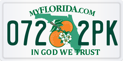 FL license plate 0722PK