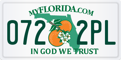 FL license plate 0722PL