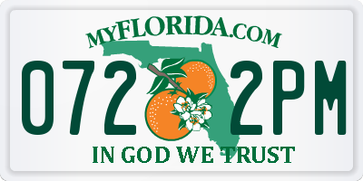 FL license plate 0722PM