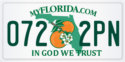 FL license plate 0722PN