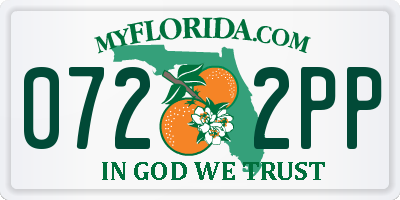 FL license plate 0722PP