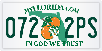 FL license plate 0722PS