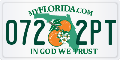 FL license plate 0722PT