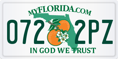 FL license plate 0722PZ