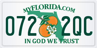 FL license plate 0722QC
