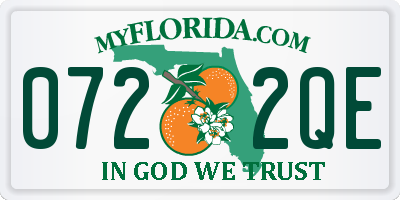FL license plate 0722QE