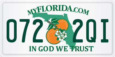 FL license plate 0722QI