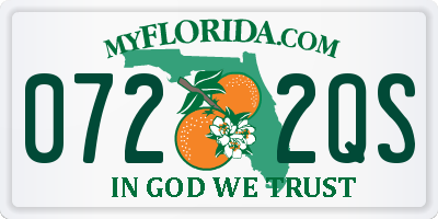 FL license plate 0722QS