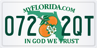 FL license plate 0722QT