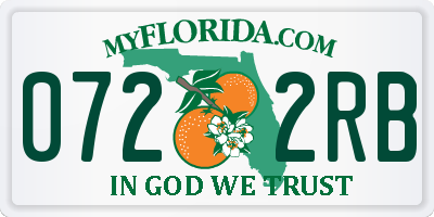 FL license plate 0722RB