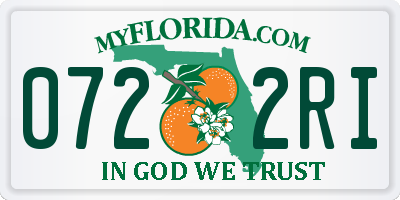 FL license plate 0722RI