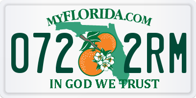 FL license plate 0722RM