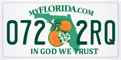 FL license plate 0722RQ