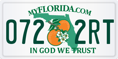 FL license plate 0722RT