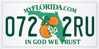 FL license plate 0722RU