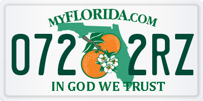 FL license plate 0722RZ