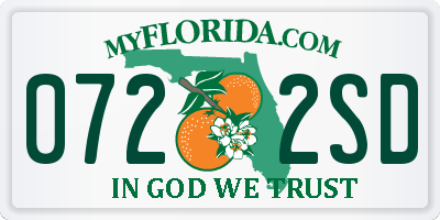 FL license plate 0722SD