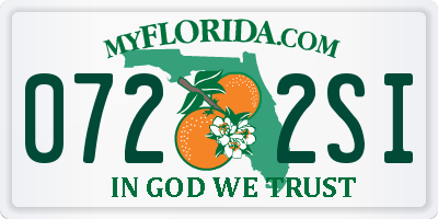 FL license plate 0722SI