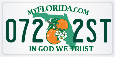 FL license plate 0722ST
