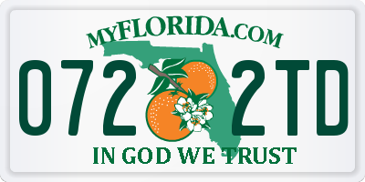 FL license plate 0722TD