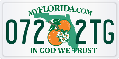 FL license plate 0722TG