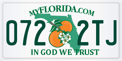 FL license plate 0722TJ