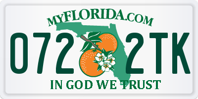 FL license plate 0722TK