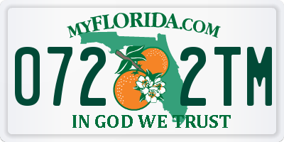 FL license plate 0722TM