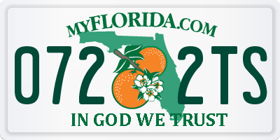 FL license plate 0722TS