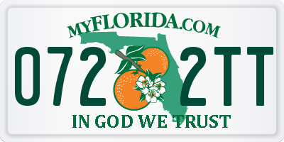 FL license plate 0722TT