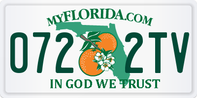 FL license plate 0722TV