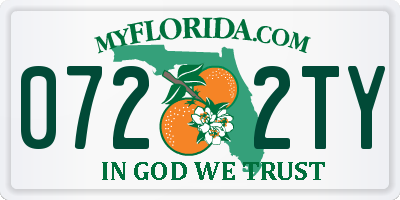 FL license plate 0722TY