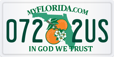 FL license plate 0722US