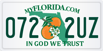 FL license plate 0722UZ