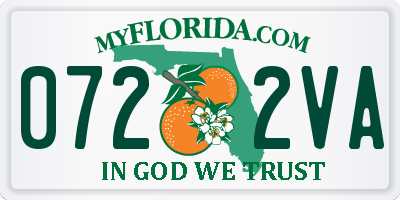 FL license plate 0722VA