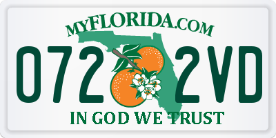FL license plate 0722VD