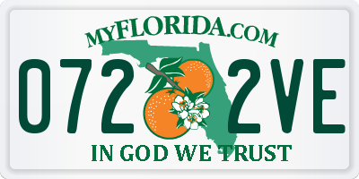 FL license plate 0722VE
