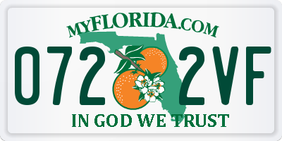 FL license plate 0722VF