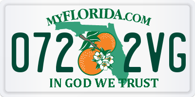 FL license plate 0722VG