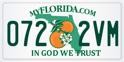 FL license plate 0722VM