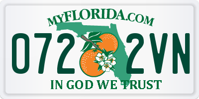 FL license plate 0722VN