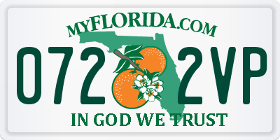 FL license plate 0722VP
