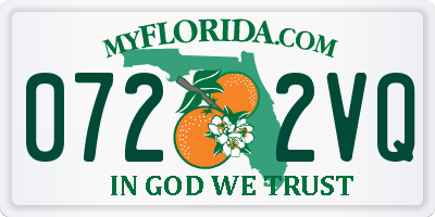 FL license plate 0722VQ