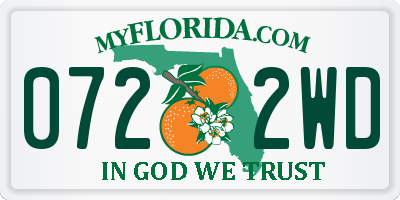 FL license plate 0722WD