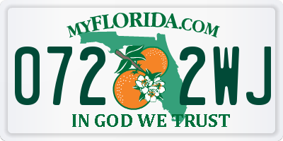 FL license plate 0722WJ