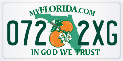 FL license plate 0722XG