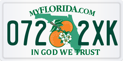 FL license plate 0722XK