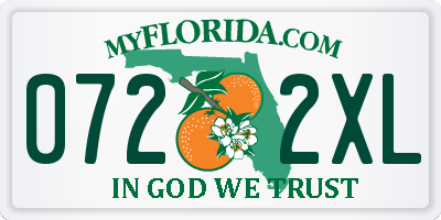 FL license plate 0722XL