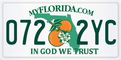FL license plate 0722YC