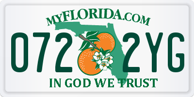 FL license plate 0722YG